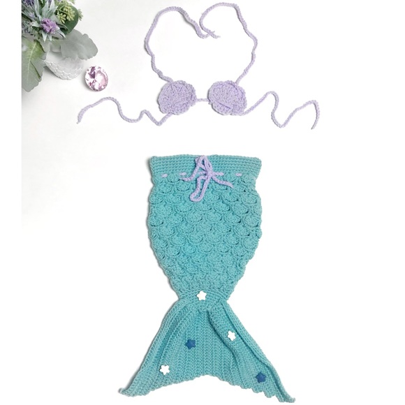 HANDMADE Other - Handmade Baby Mermaid Crochet Costume
